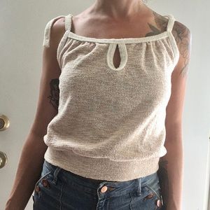 Sweet Vintage Keyhole Terry Top